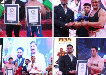 India’s Fitness & Youth Icon Sahil Khan and Martial Arts Vispy Kharadi set a Guinness World Record