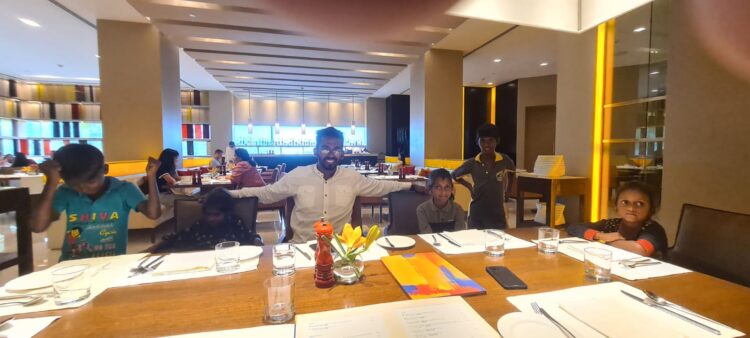 Underprivileged kids got a chance to have lunch in 5 star Oberoi Hotel with Yash Mane