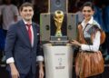 Deepika Padukone wears Louis Vuitton while presenting the FIFA World Cup Trophy in its Louis Vuitton Trunk at the FIFA World Cup Final Match