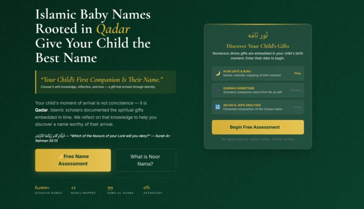 NoorNama Launches Free Islamic Naming Platform Built on Verified Arabic Meanings and Classical Scholarship
